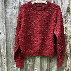 Misha & Puff Crewneck popcorn pull-over size M Cranberry